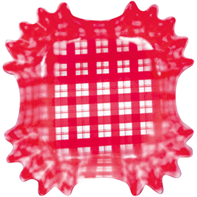 VIVIDケース 正角 チェック赤 500入 1本 Y003804