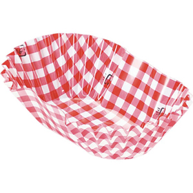 フードケース 格子 赤 小判 8F (500枚入) 1本 Y004062