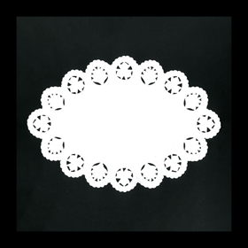 小判型ドイリーレース(A柄)白#16 100枚入 1袋 Y004355