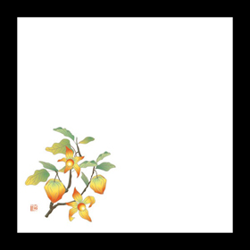 耐油天紙 4寸 ほおずき (7～8月) 100枚入 1冊 Y004400