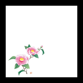 耐油天紙 4寸 さざんか (12～1月) 100枚入 1冊 Y004424