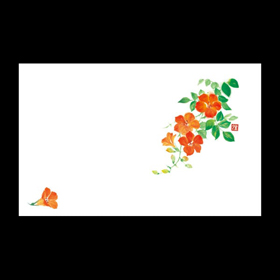 テーブルマット尺3#295 のうぜんかずら 100枚 Y004665