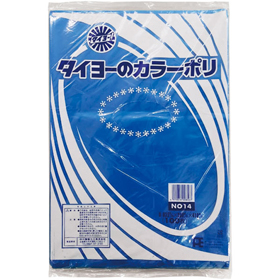 タイヨーのカラーポリ#14 0.035×280×410 ブルー 100枚 Y016107