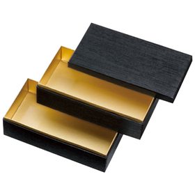 HSH-W200-105 2段貼箱 黒木目 エンボスセット 10セット Y019059