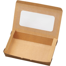 KMフードパック特大窓有 ナチュラル【エ】 50枚 Y019073