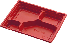 KIP-6 赤黒透明蓋セット230×170×35 (12) mm50枚入 14102