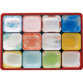夢彩ごぜんボックス 中仕切のみ TSR-BOX90-65 中仕切I 柄付 280×195×35mm 1袋(50枚入) Y001244