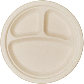 ムギ&タケプレート 3Partition 23cm 1袋(50枚入) Y019099