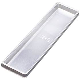 B-4トレー 長角 シルバー (28X114X8mm) 100袋