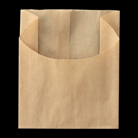 7014 ハーフムーン無地(耐油紙) #140-1(茶) (90(35)X(62+45)) 100袋