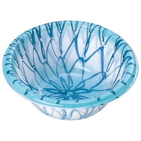 プラカップ TZ-1 丸型 網目(青) 500枚 Y002179