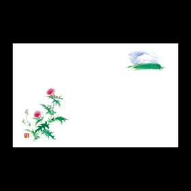 テーブルマット尺3#276 あざみ 100枚 Y004646