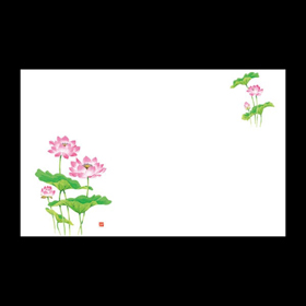 テーブルマット尺3#411 ハス 100枚 Y004772