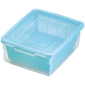 ざるコン 角型 グリーン 14L ZC-2 1個 Y005342