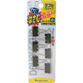 Wクリップ 黒 DBR-3P-BK 小(6個入) 1個 Y008611