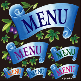 デコレーションシール #4922 タイトルメニュー1 1枚 Y008836