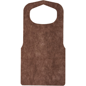 バーベキューエプロン ブラウン(折版) エプロン(A)折 50枚 Y013392