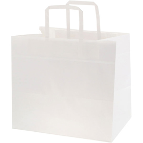 長期欠品】NフラットCB 300-1 晒白無地(チャームバッグ) 50枚 Y016228