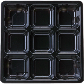 夢彩ごぜんボックス 中仕切のみ TSR-BOX70-70 中仕切III 黒 207×207×29mm 1袋(50枚入) Y001275