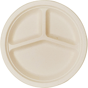 ムギ&タケプレート 3Partition 26cm 1袋(50枚入) Y019100