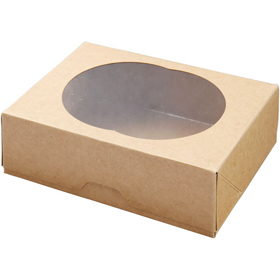 ルックボックス WR-140(クラフト)(ウィンドBOX) (140X105X45mm) 50袋