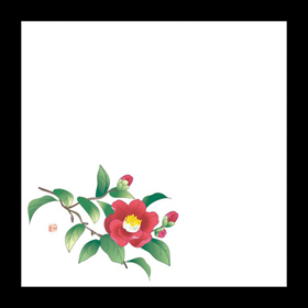 耐油天紙 5寸 椿(12～2月) 100枚入 1冊 Y004441