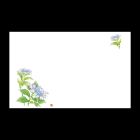 テーブルマット尺3#402 紫陽花 100枚 Y004763