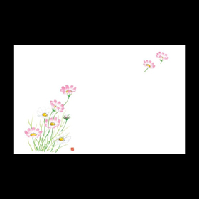 テーブルマット尺3#412 コスモス 100枚 Y004773