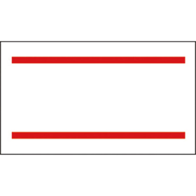 PB-1用ラベル PB-1-3 赤二本線 強粘 10巻 Y007993