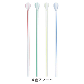 918輸入 6×21 スプーンストロー 包装なし ストライプ 500本入 1箱 Y013549