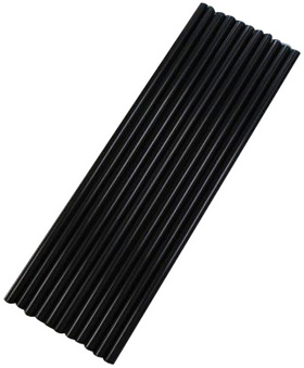 ストレートストロー 黒 (裸) φ6×210mm 500本入 14228