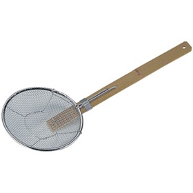そば揚 竹柄 横型24cm ステンレス18-8 柄270mm
