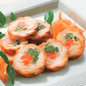 チキン二色巻(スライス) 約220g(20切入)  23370 ★12月限定 販売期間終了
