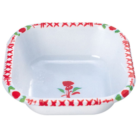 プラカップ TZ-5 角型 赤絵 500枚 Y002183