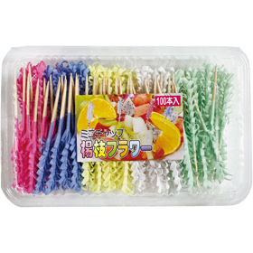 ミニ楊枝チャップ 混色 100本 Y003727