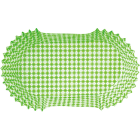 純白PET 小判120号 チェック緑 500入 1本 Y003792