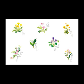 テーブルマット尺3#308 春野の花 100枚 Y004684