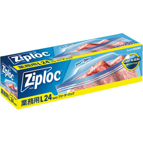 業務用ジップロック フリーザーバッグ L 24枚入 1小箱 Y005036