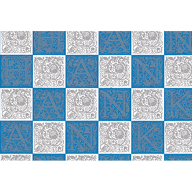 包装紙 DX 271 英字 青 100枚 Y008234