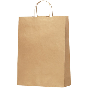 手提袋 HA-2 無地(未晒) 340201 50枚 Y008276