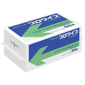 エリエール プロワイプ ストロングタオルE60 ホワイトポリパック 50枚入 1袋 Y013375