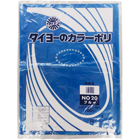 タイヨーのカラーポリ#20 0.035×460×600 ブルー 100枚 Y016110