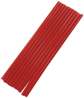 ストレートストロー 赤 (裸) φ6×210mm 500本入　 14229