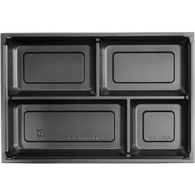 ワン折重 90×60 底のみ 90×60J-4 黒 270×181×50mm 1袋(25枚入) Y014878