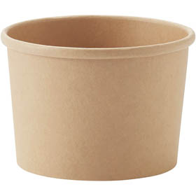 ヘイコー 未晒フードカップ 本体のみ 235mL ムジ φ90(72)×60mm 1袋(25枚入) Y014603