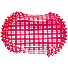 VIVIDケース 小判8号 チェック赤 500入 1本 Y003794