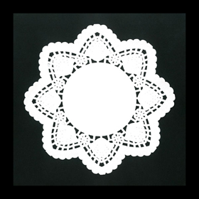 丸型ドイリーレース 白 #6 100枚入 1袋 Y004346