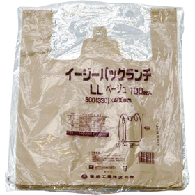 イージーバッグ ランチ ベージュ LL 100枚 Y007468