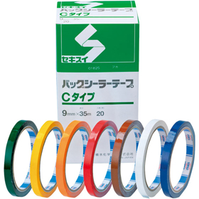 バッグシーラーテープ Cタイプ 黄 9×35 1巻 Y008157