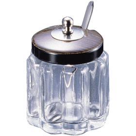 #69 木目 辛子入れ ガラス製 1個 Y008435